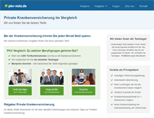 Tablet Screenshot of pkv-netz.de